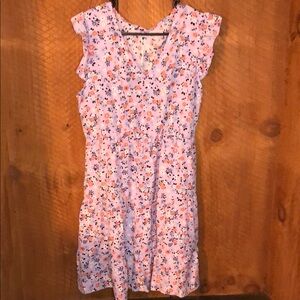 Women floral Dress in Pink and Purple